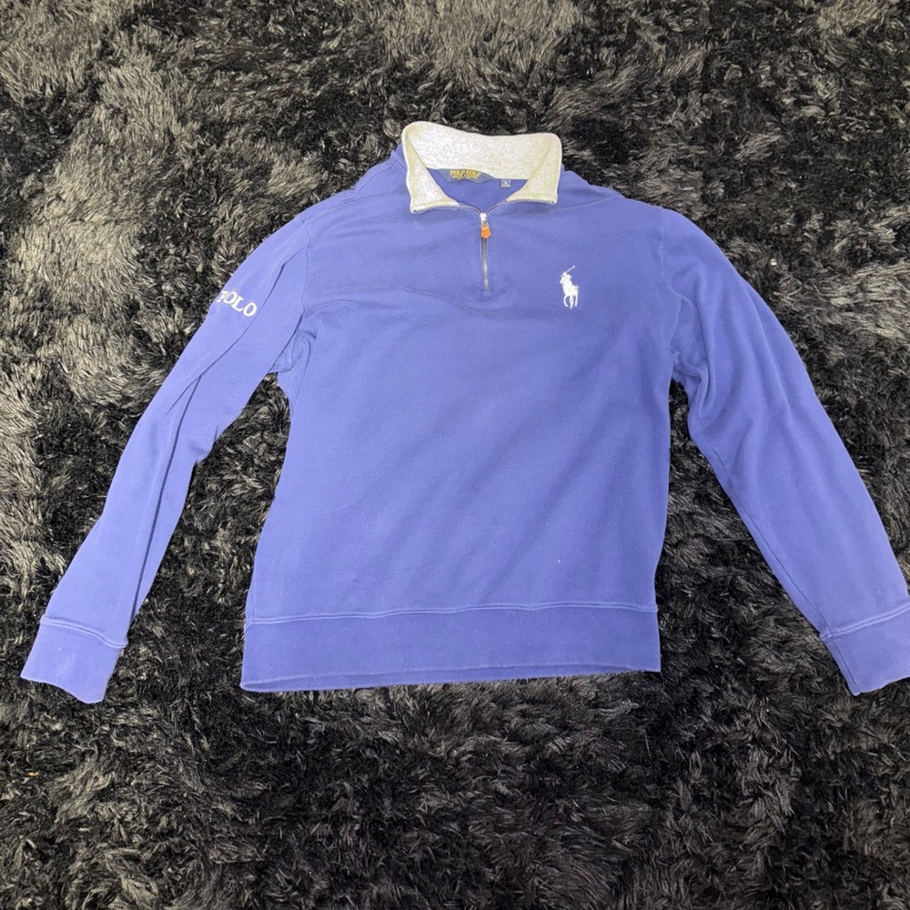 Polo Golf Ralph Lauren Sweater 1/4 Zip Big Pony Fleece Sz L Men